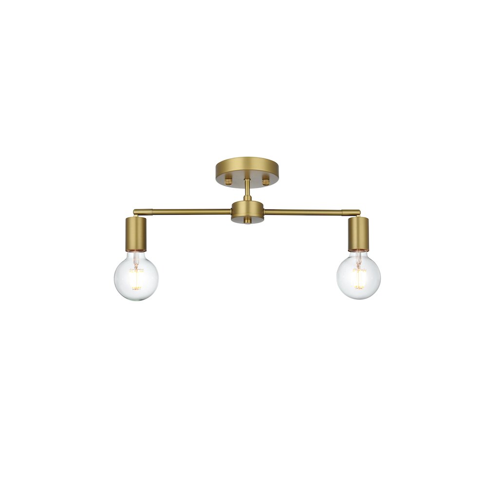 Zane 21.5 Inch Flush Mount in Satin Gold. Picture 1