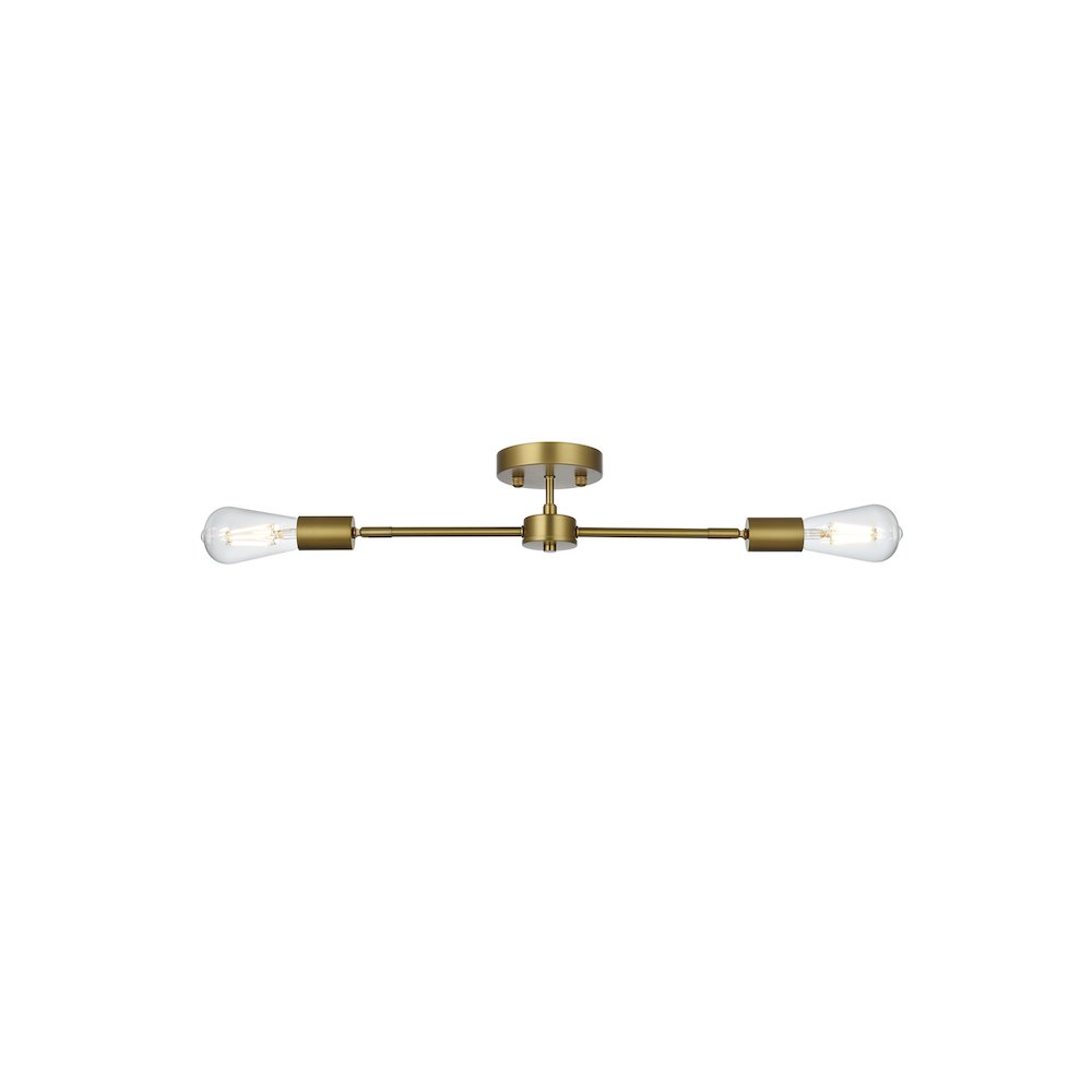 Zane 21.5 Inch Flush Mount in Satin Gold. Picture 3