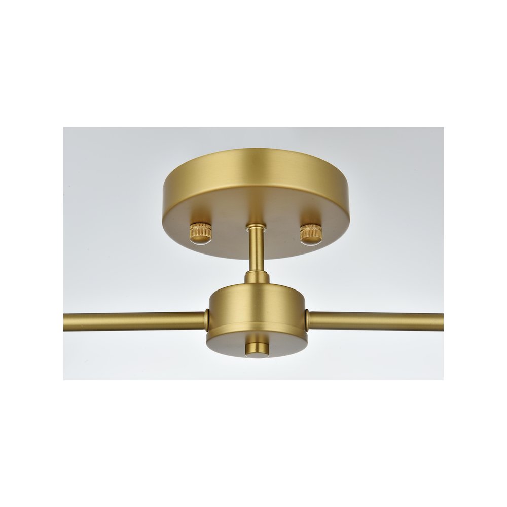 Zane 21.5 Inch Flush Mount in Satin Gold. Picture 6