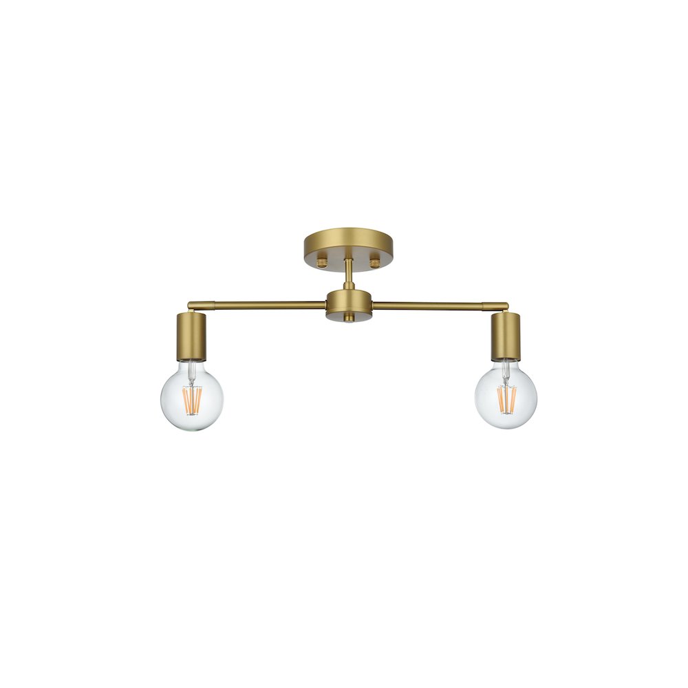 Zane 21.5 Inch Flush Mount in Satin Gold. Picture 7