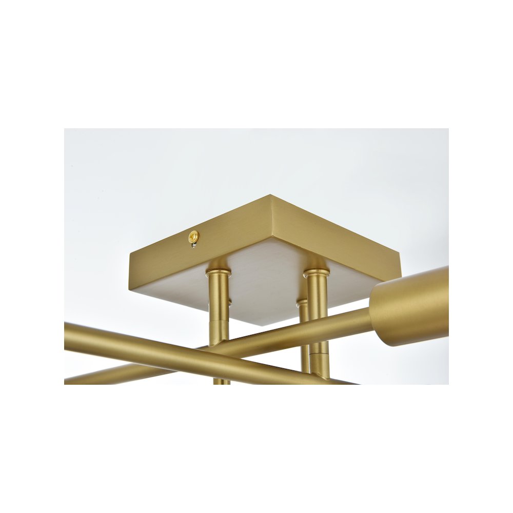 Script 19 Inch Flush Mount in Satin Gold. Picture 5