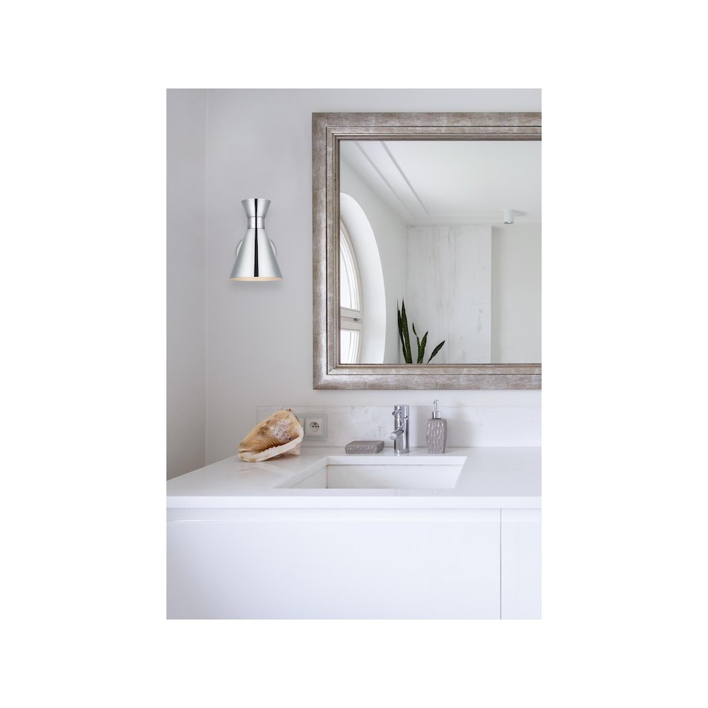 Halycon 6 Inch Wall Sconce in Chrome. Picture 8