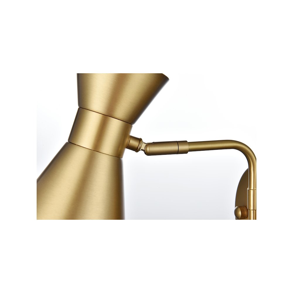 Halycon 6 Inch Wall Sconce in Satin Gold. Picture 6