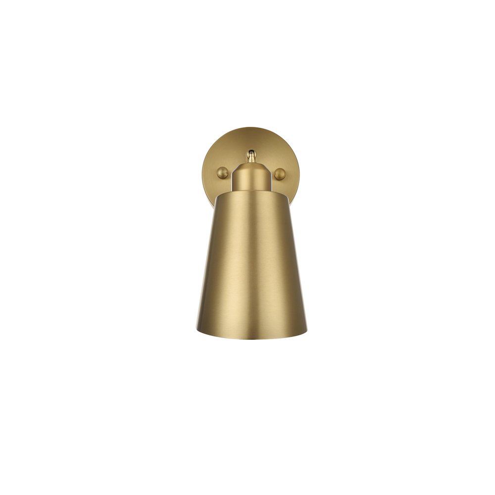 Halycon 5 Inch Wall Sconce in Satin Gold. Picture 1