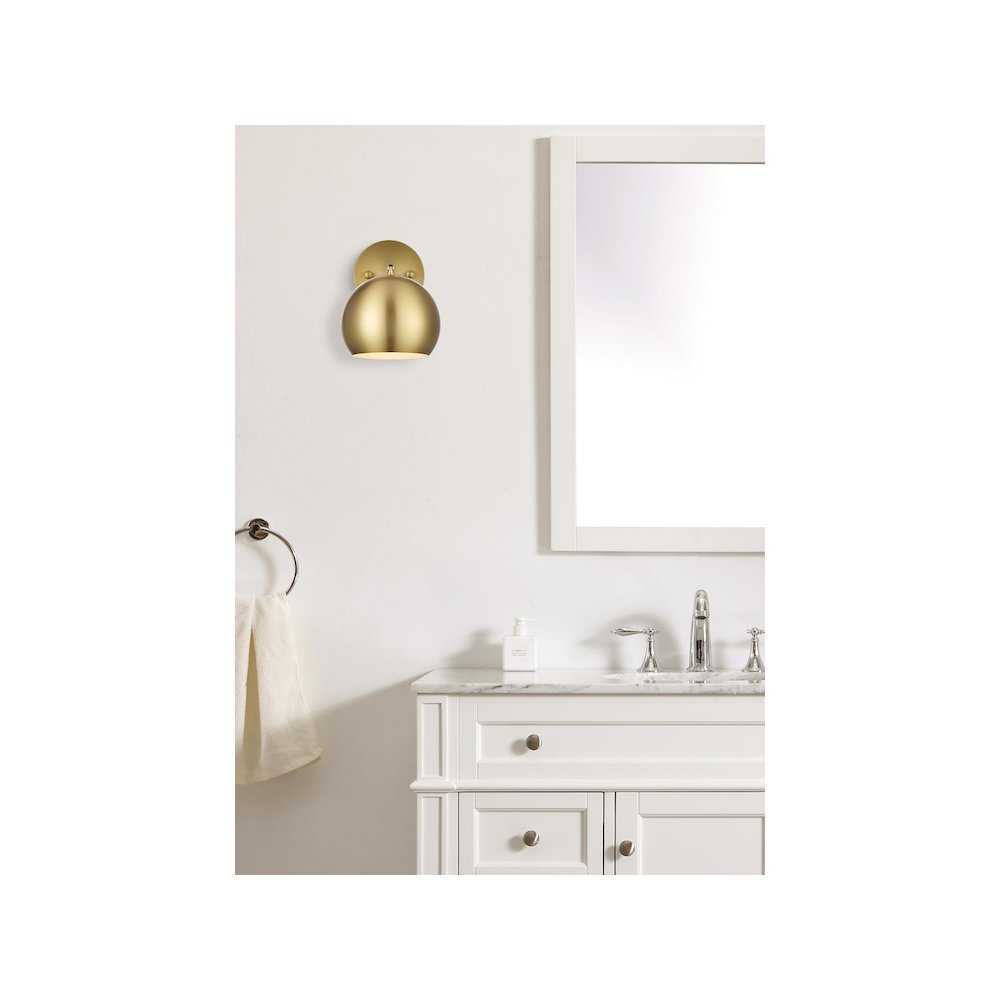 Othello 6 Inch Wall Sconce in Satin Gold. Picture 2