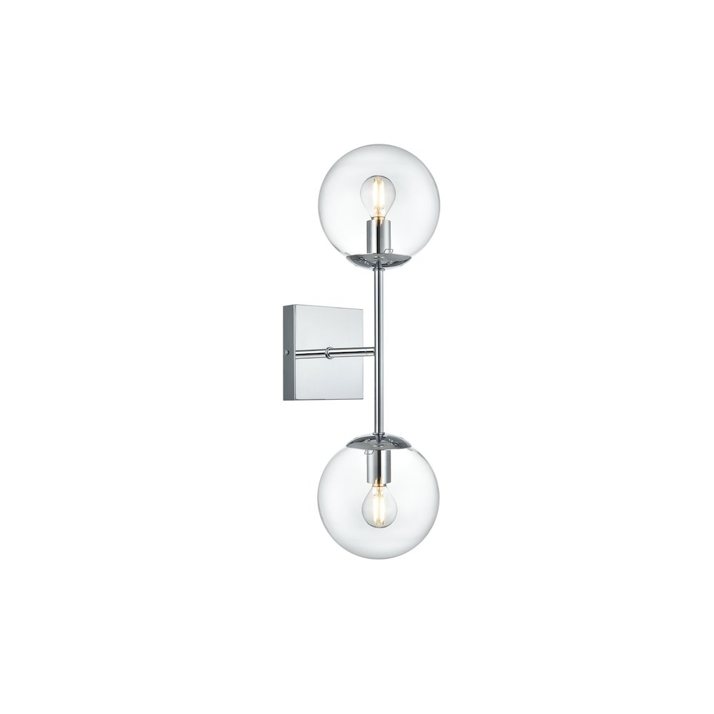 Neri 6 Inch Wall Sconce Clear Shade in Chrome. Picture 3