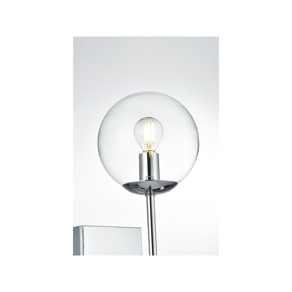 Neri 6 Inch Wall Sconce Clear Shade in Chrome. Picture 4