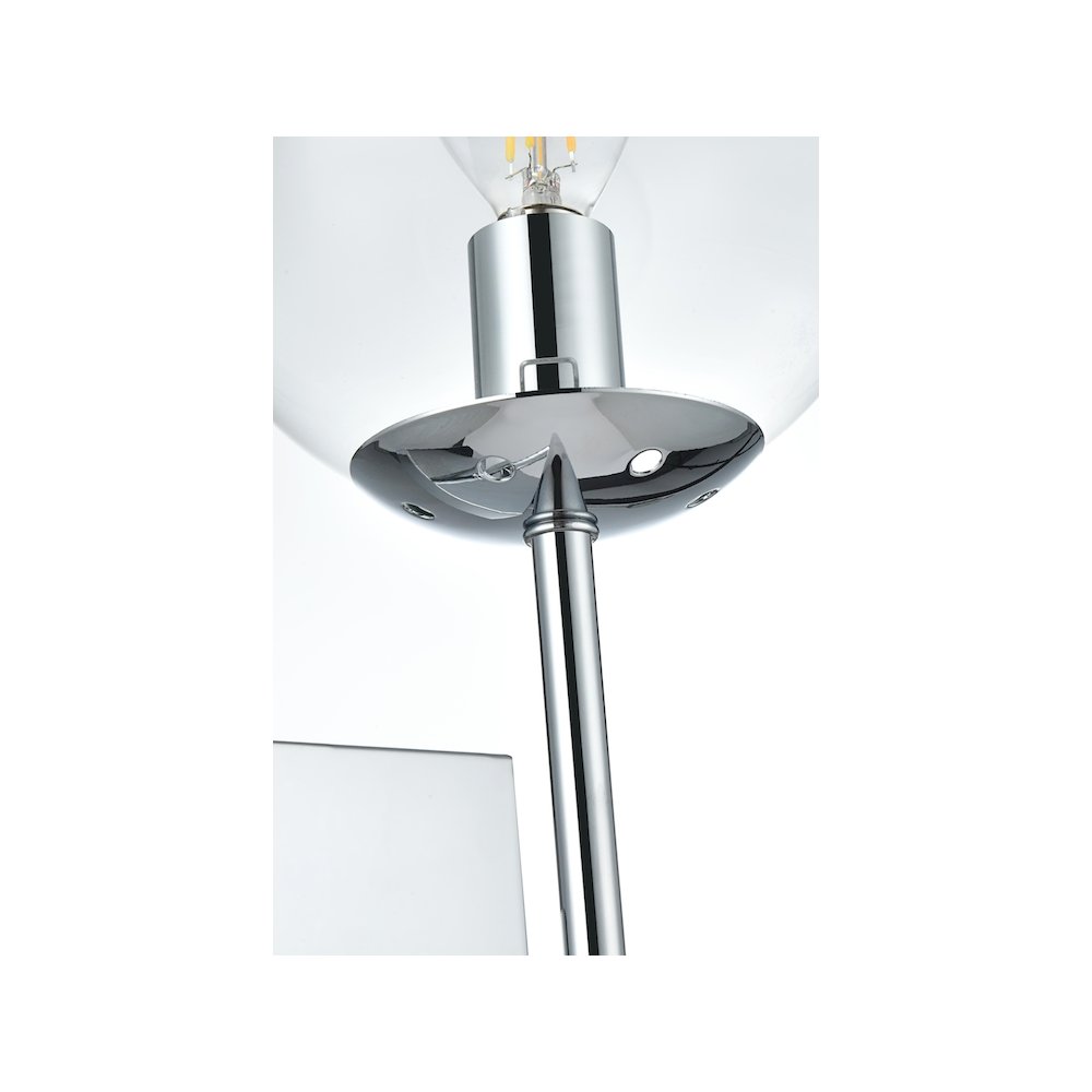 Neri 6 Inch Wall Sconce Clear Shade in Chrome. Picture 6