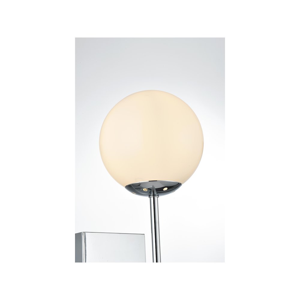 Neri 6 Inch Wall Sconce White Shade in Chrome. Picture 3