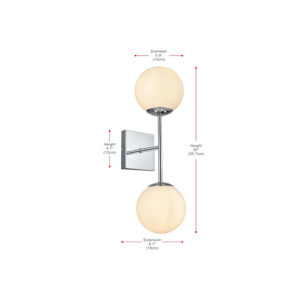 Neri 6 Inch Wall Sconce White Shade in Chrome. Picture 7