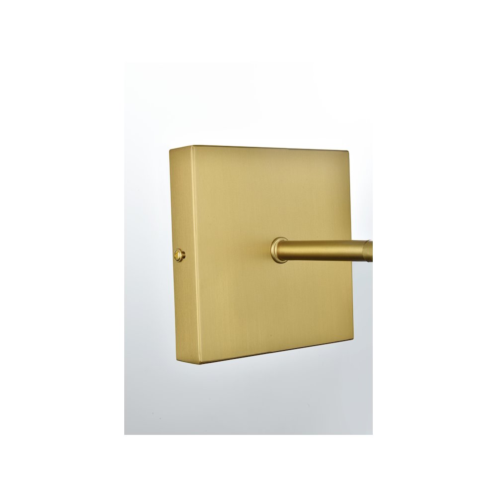 Neri 6 Inch Wall Sconce White Shade in Satin Gold. Picture 5