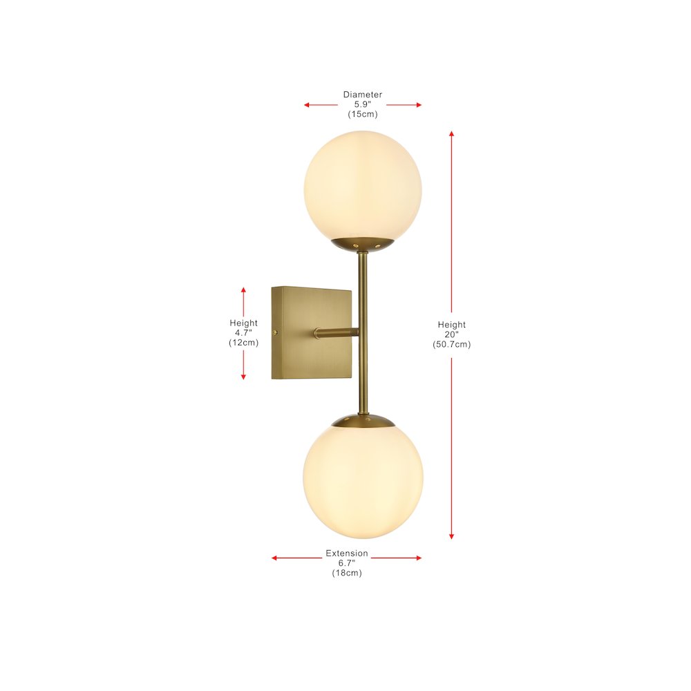 Neri 6 Inch Wall Sconce White Shade in Satin Gold. Picture 7