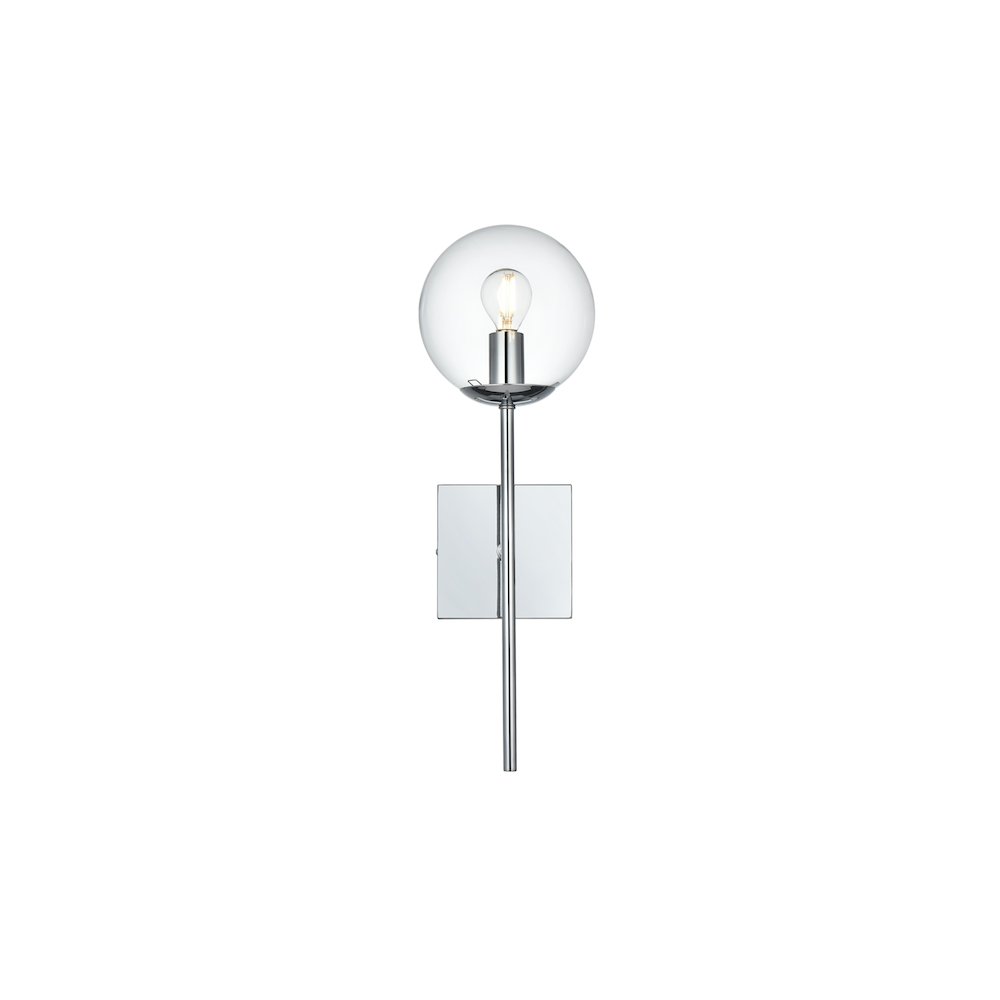 Neri 6 Inch Wall Sconce Clear Shade in Chrome. Picture 1