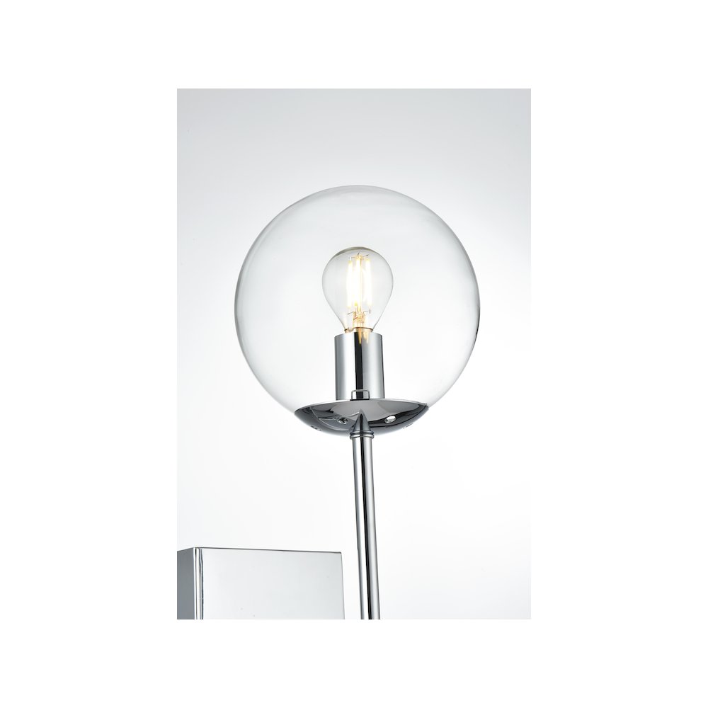 Neri 6 Inch Wall Sconce Clear Shade in Chrome. Picture 4