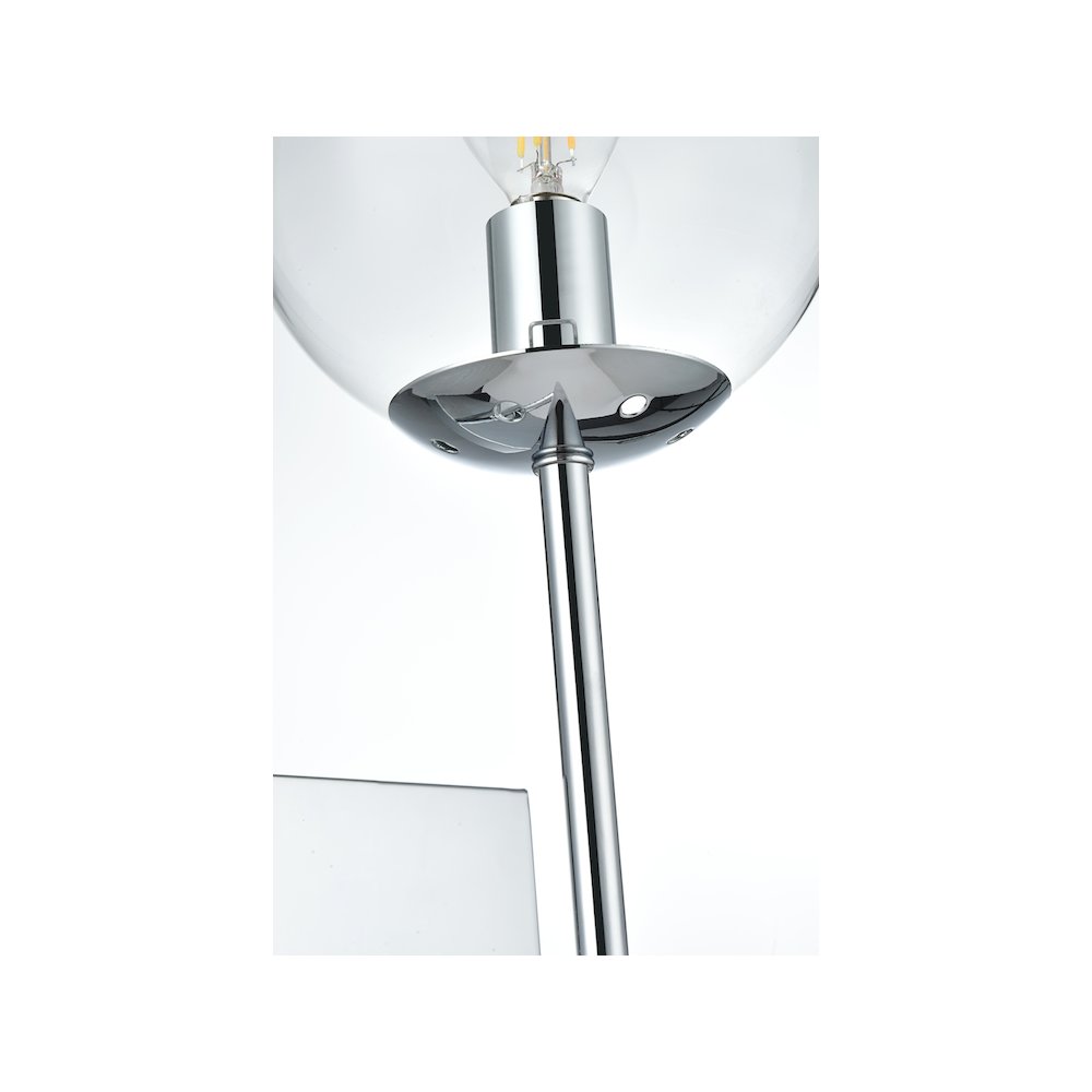 Neri 6 Inch Wall Sconce Clear Shade in Chrome. Picture 6