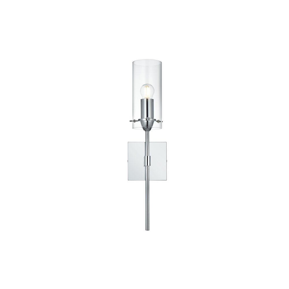 Elsreth 4.5 Inch Wall Sconce Clear Shade in Chrome. Picture 1