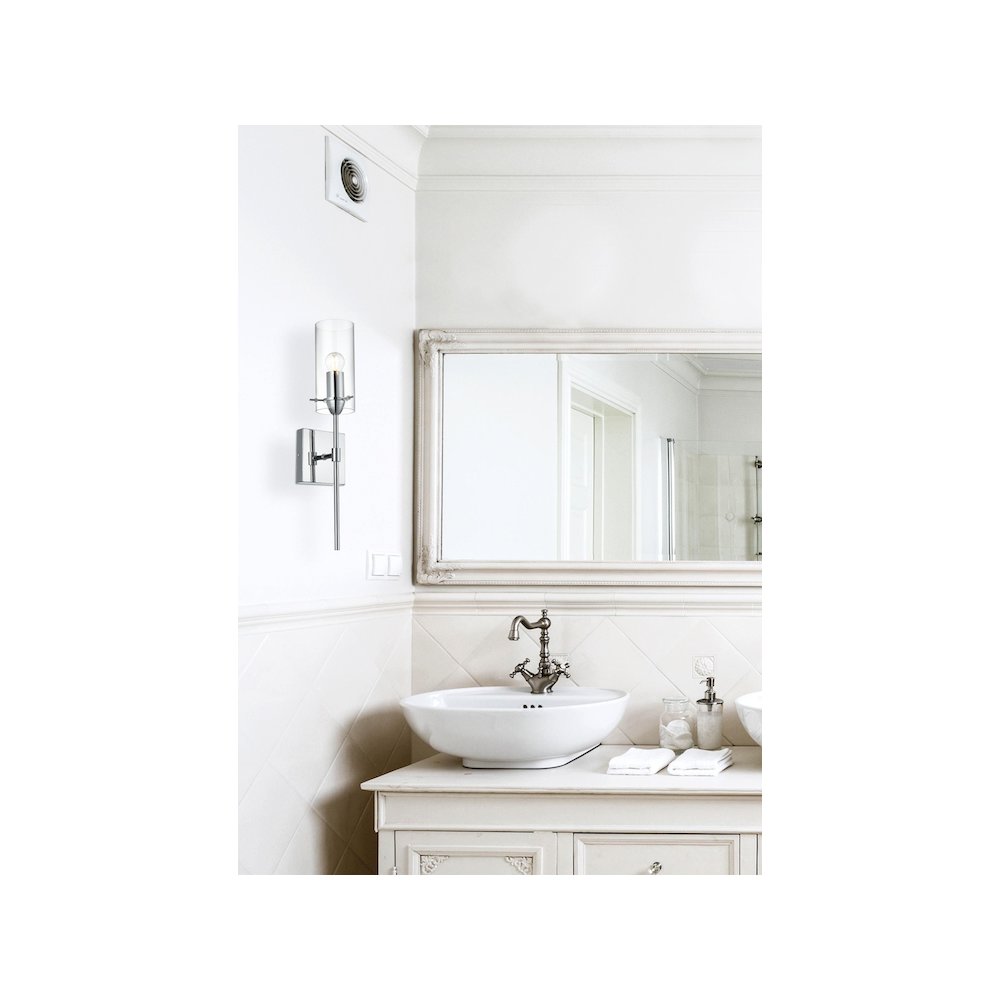 Elsreth 4.5 Inch Wall Sconce Clear Shade in Chrome. Picture 2