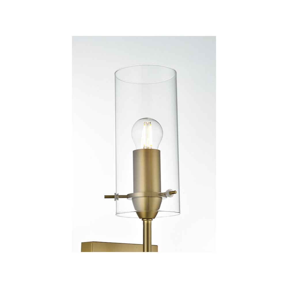 Elsreth 4.5 Inch Wall Sconce Clear Shade in Satin Gold. Picture 4