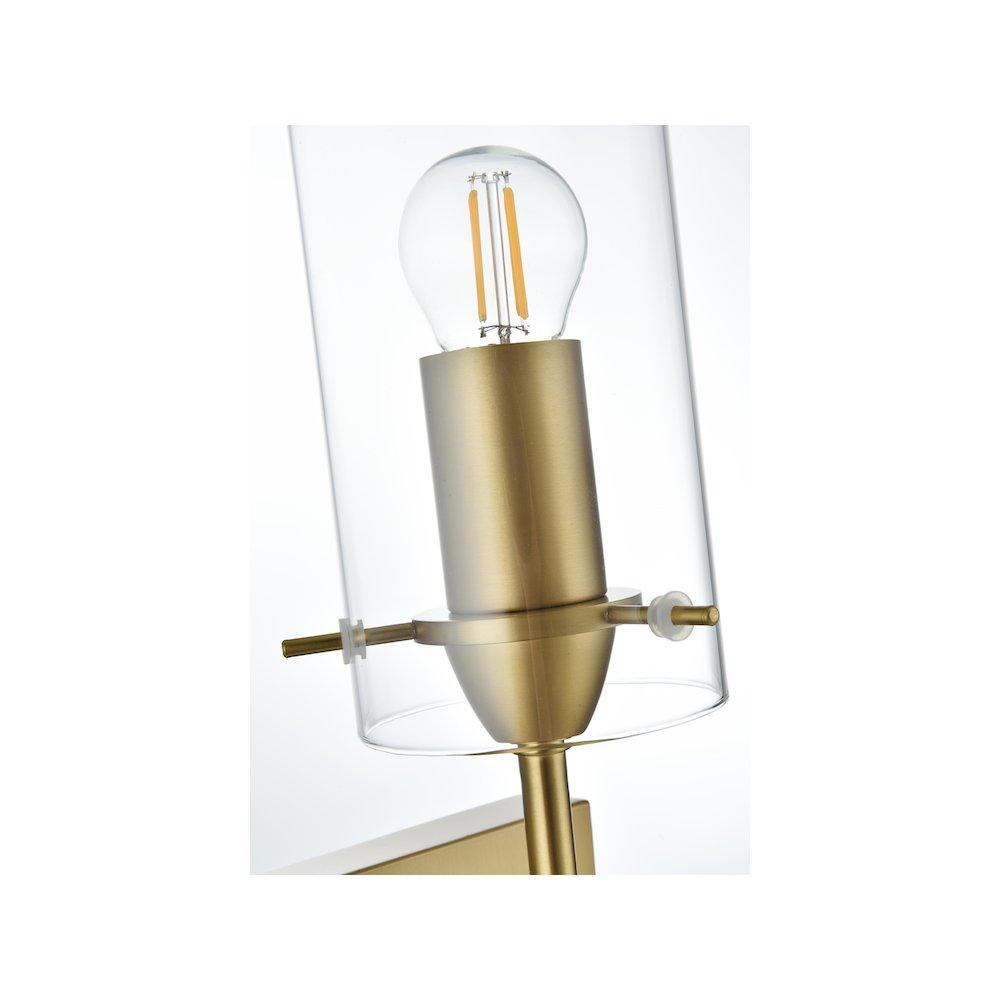 Elsreth 4.5 Inch Wall Sconce Clear Shade in Satin Gold. Picture 6