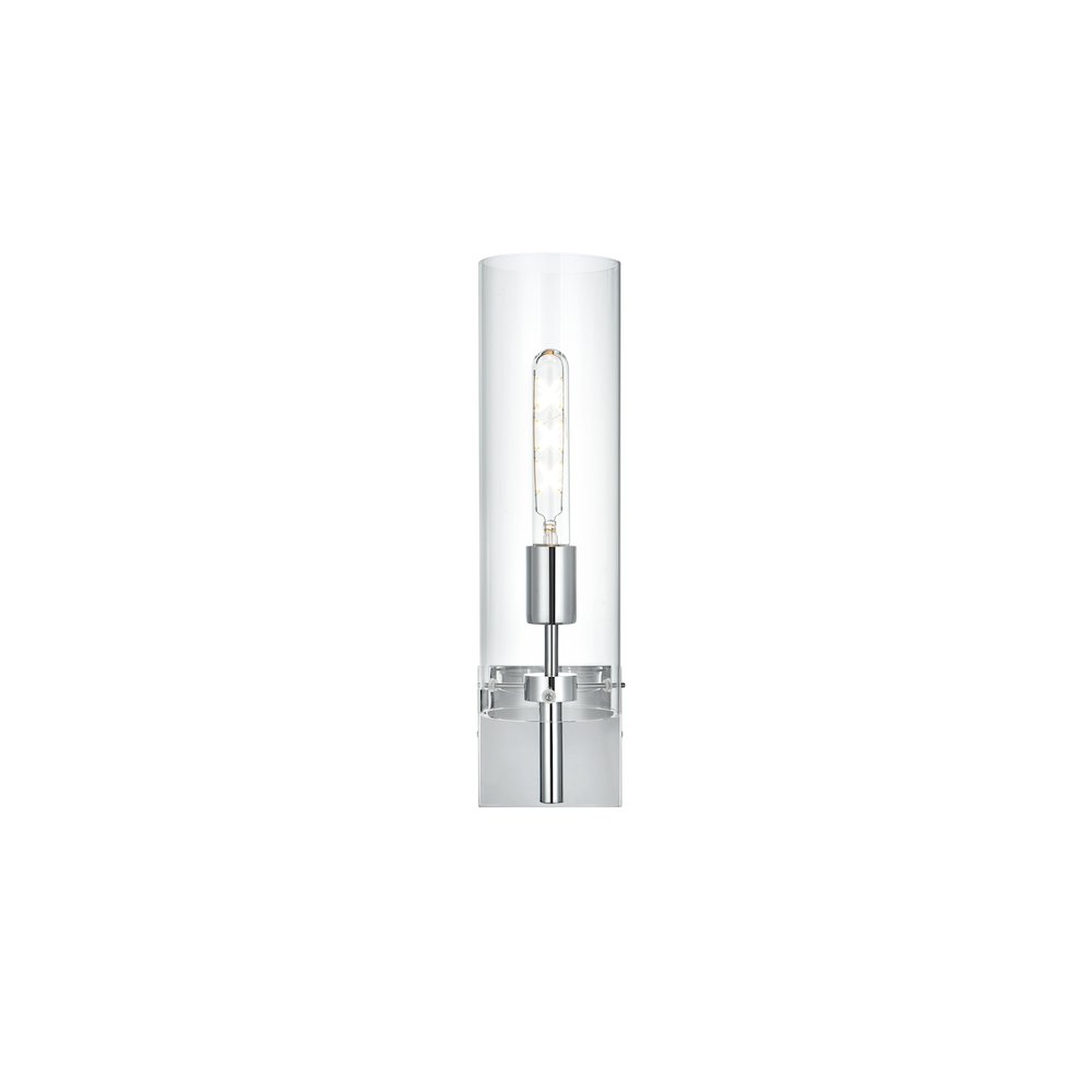 Savant 4.5 Inch Wall Sconce Clear Shade in Chrome. Picture 1