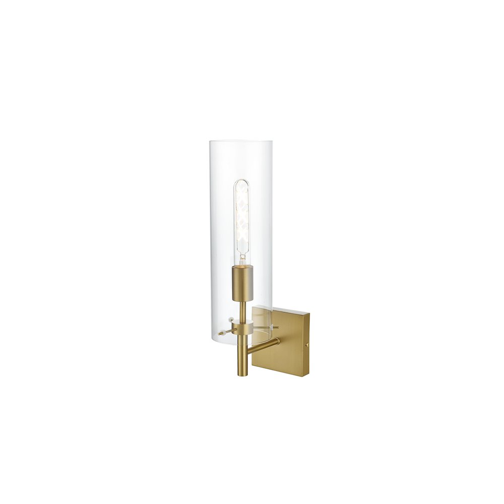 Savant 4.5 Inch Wall Sconce Clear Shade in Satin Gold. Picture 3