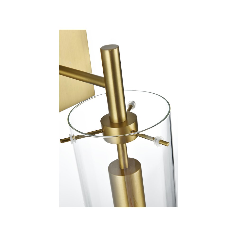 Savant 4.5 Inch Wall Sconce Clear Shade in Satin Gold. Picture 5