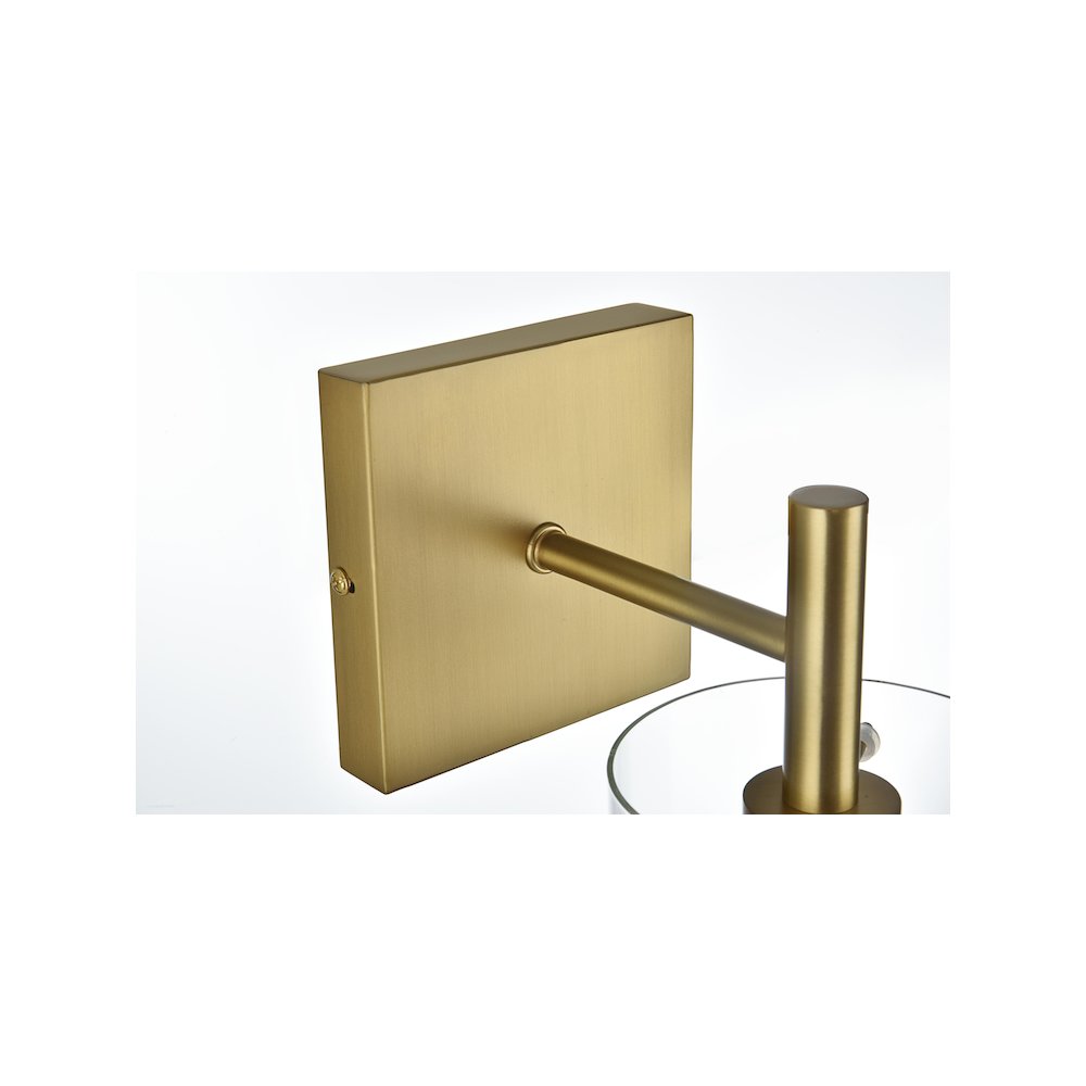 Savant 4.5 Inch Wall Sconce Clear Shade in Satin Gold. Picture 6