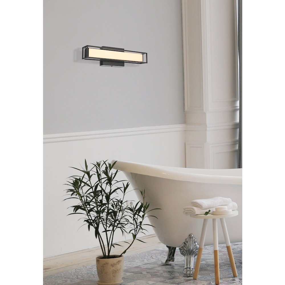 Aden 16 Inch Led Wall Sconce In Black. Picture 2