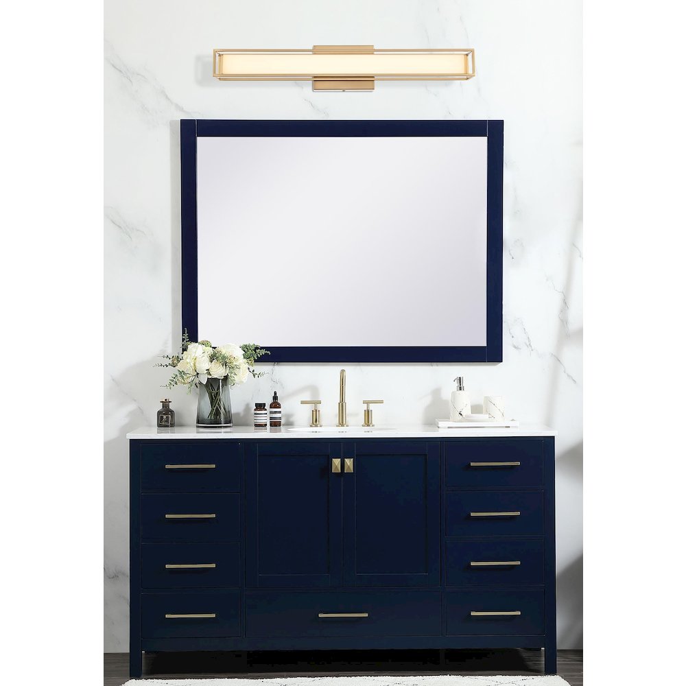 Aden 24 Inch Led Wall Sconce In Satin Gold. Picture 2