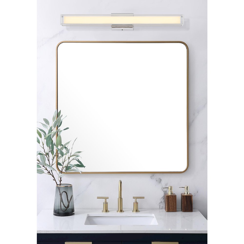 Aden 31 Inch Led Wall Sconce In Chrome. Picture 2