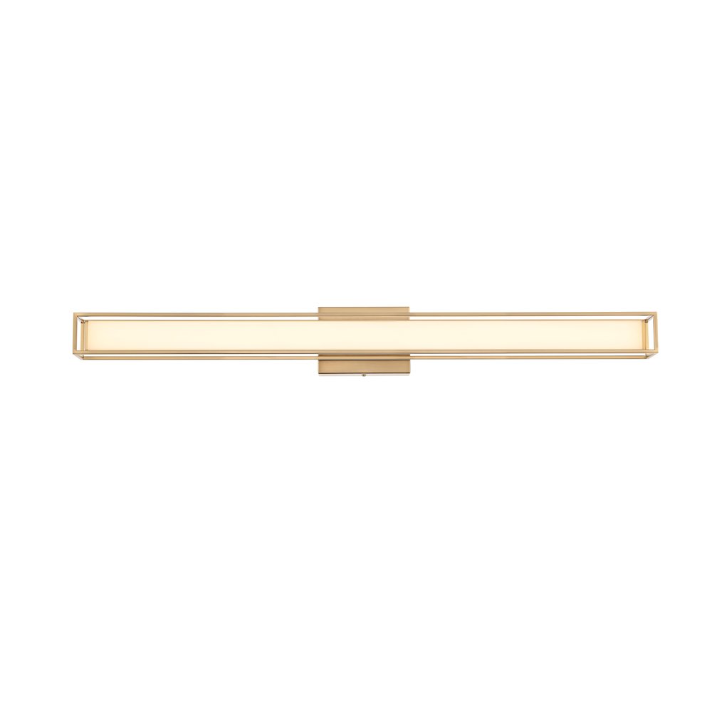 Aden 36 Inch Led Wall Sconce In Satin Gold. Picture 1