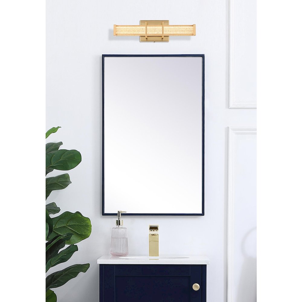 Ivaan 16 Inch Led Wall Sconce In Satin Gold. Picture 2