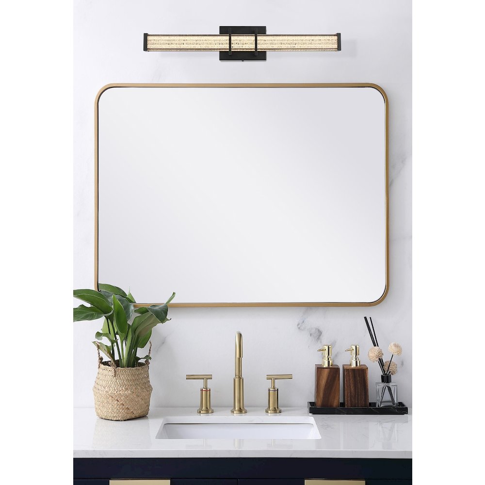 Ivaan 24 Inch Led Wall Sconce In Black. Picture 2