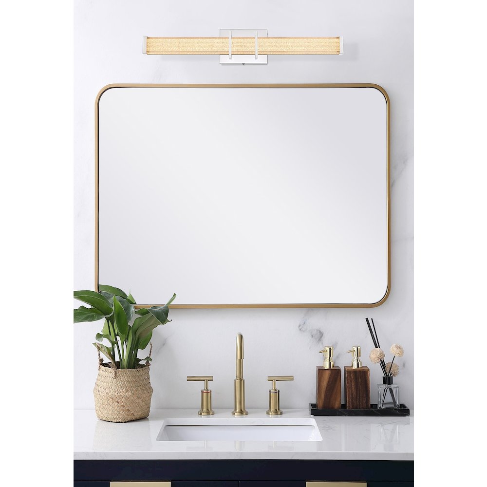 Ivaan 24 Inch Led Wall Sconce In Chrome. Picture 2