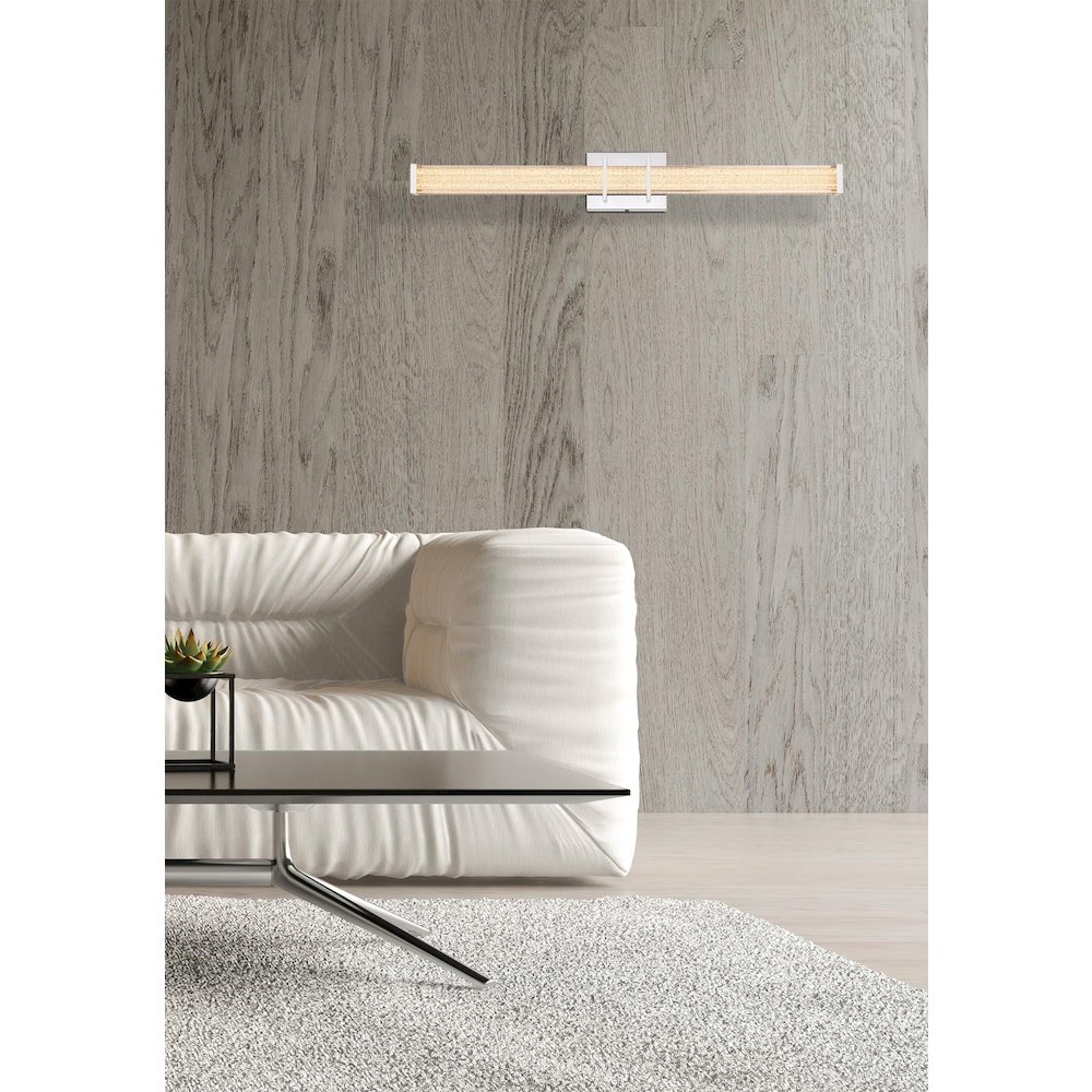 Ivaan 31 Inch Led Wall Sconce In Chrome. Picture 2