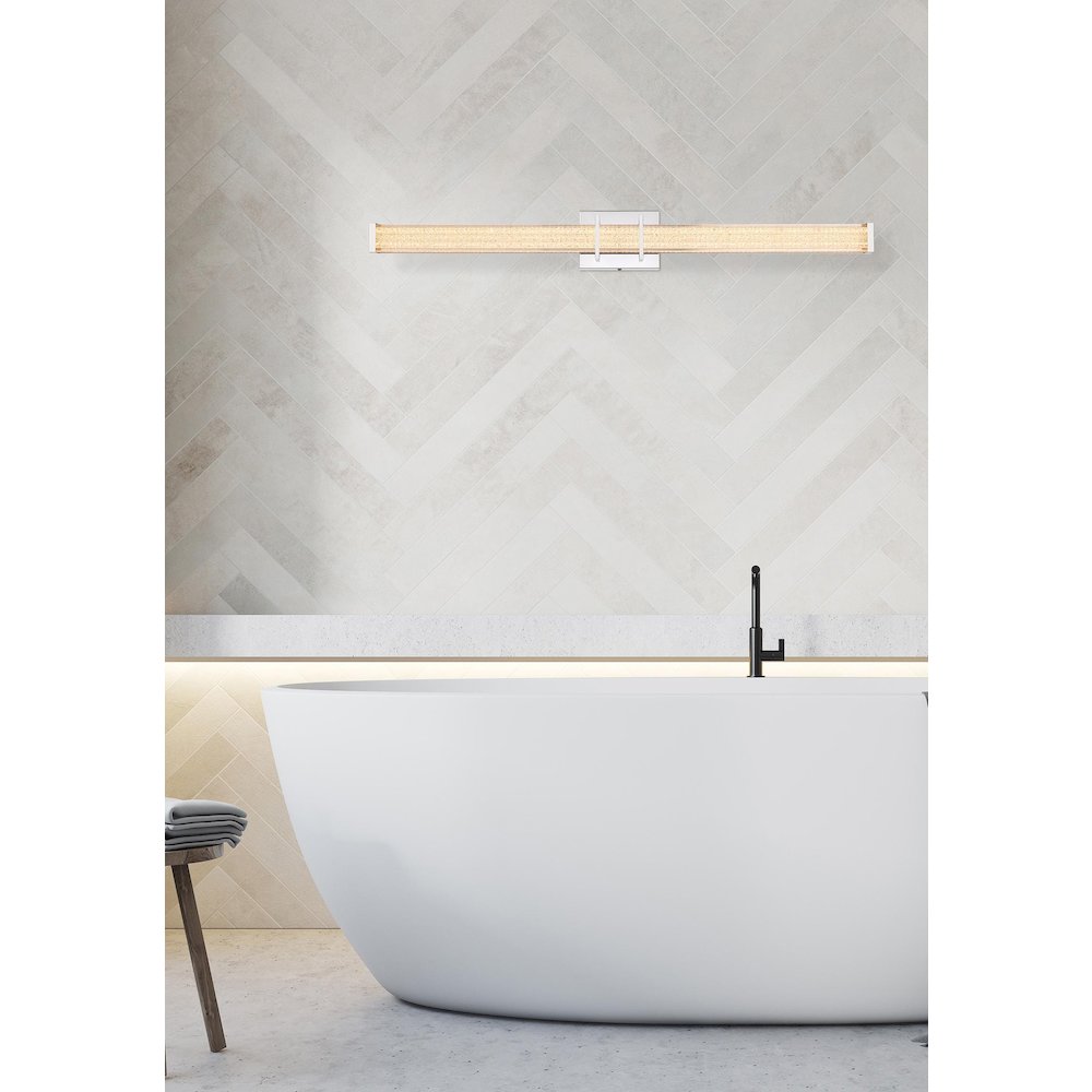 Ivaan 36 Inch Led Wall Sconce In Chrome. Picture 2