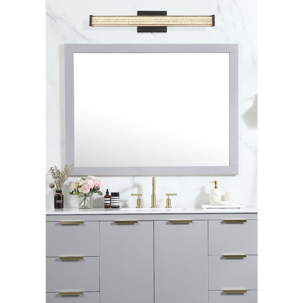 Jaxx 24 Inch Led Wall Sconce In Black. Picture 2