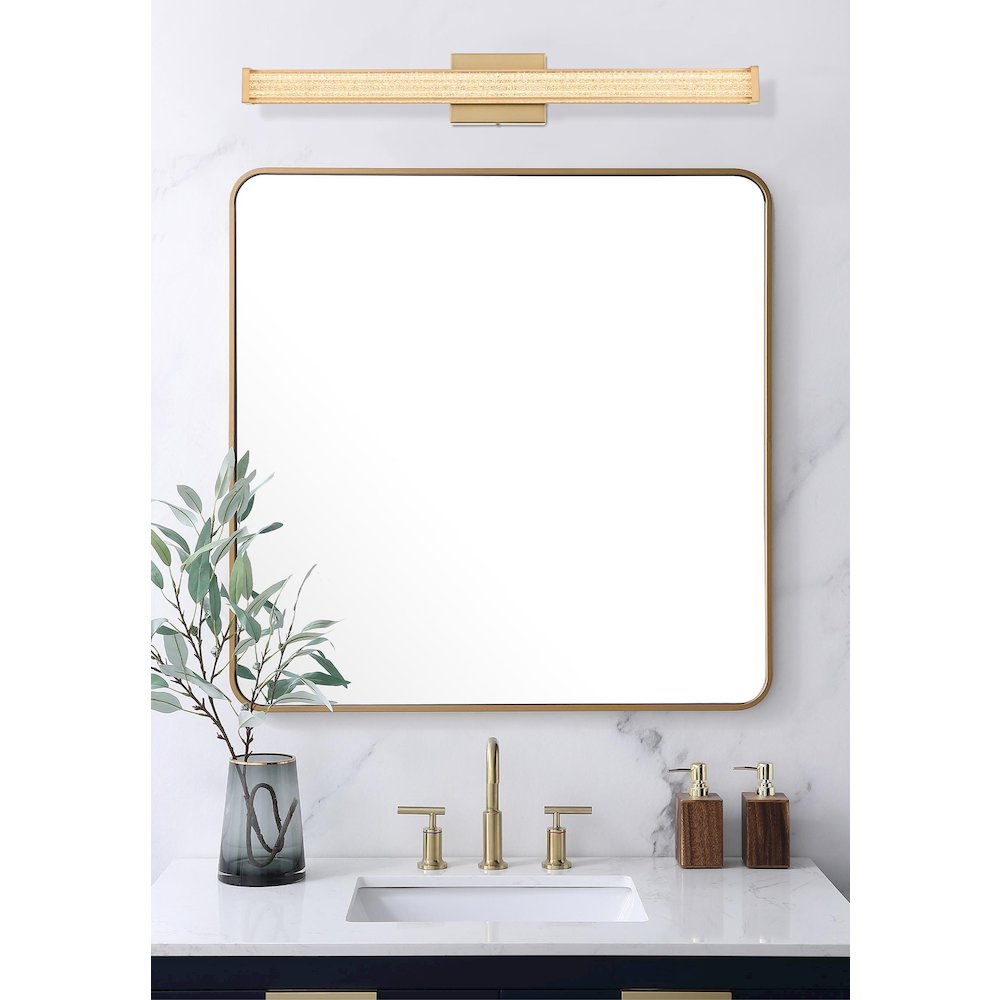 Jaxx 31 Inch Led Wall Sconce In Satin Gold. Picture 2