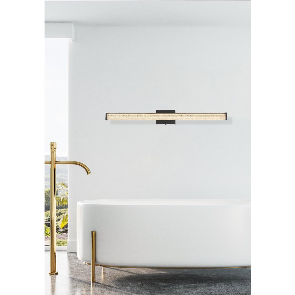 Jaxx 36 Inch Led Wall Sconce In Black. Picture 2