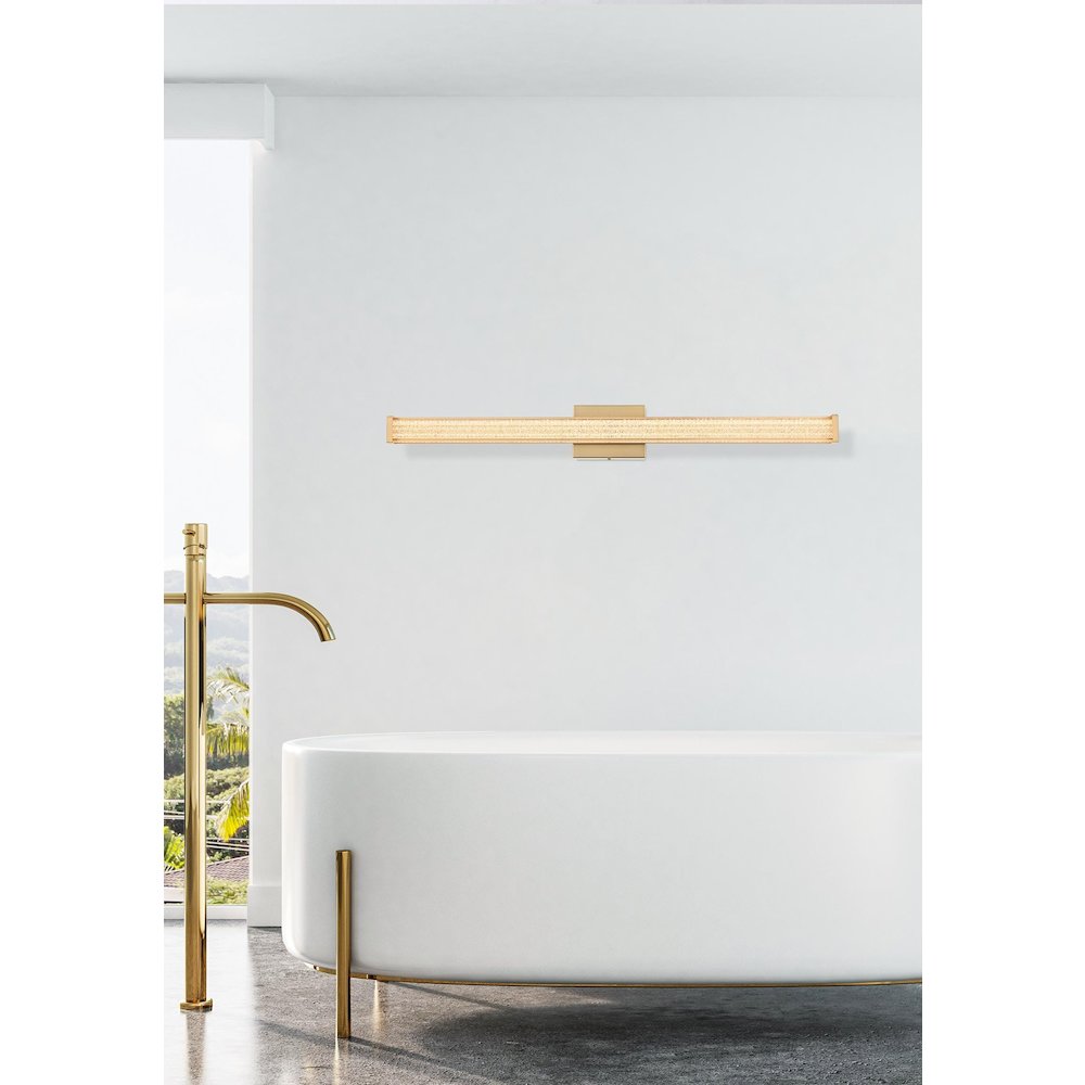Jaxx 36 Inch Led Wall Sconce In Satin Gold. Picture 2