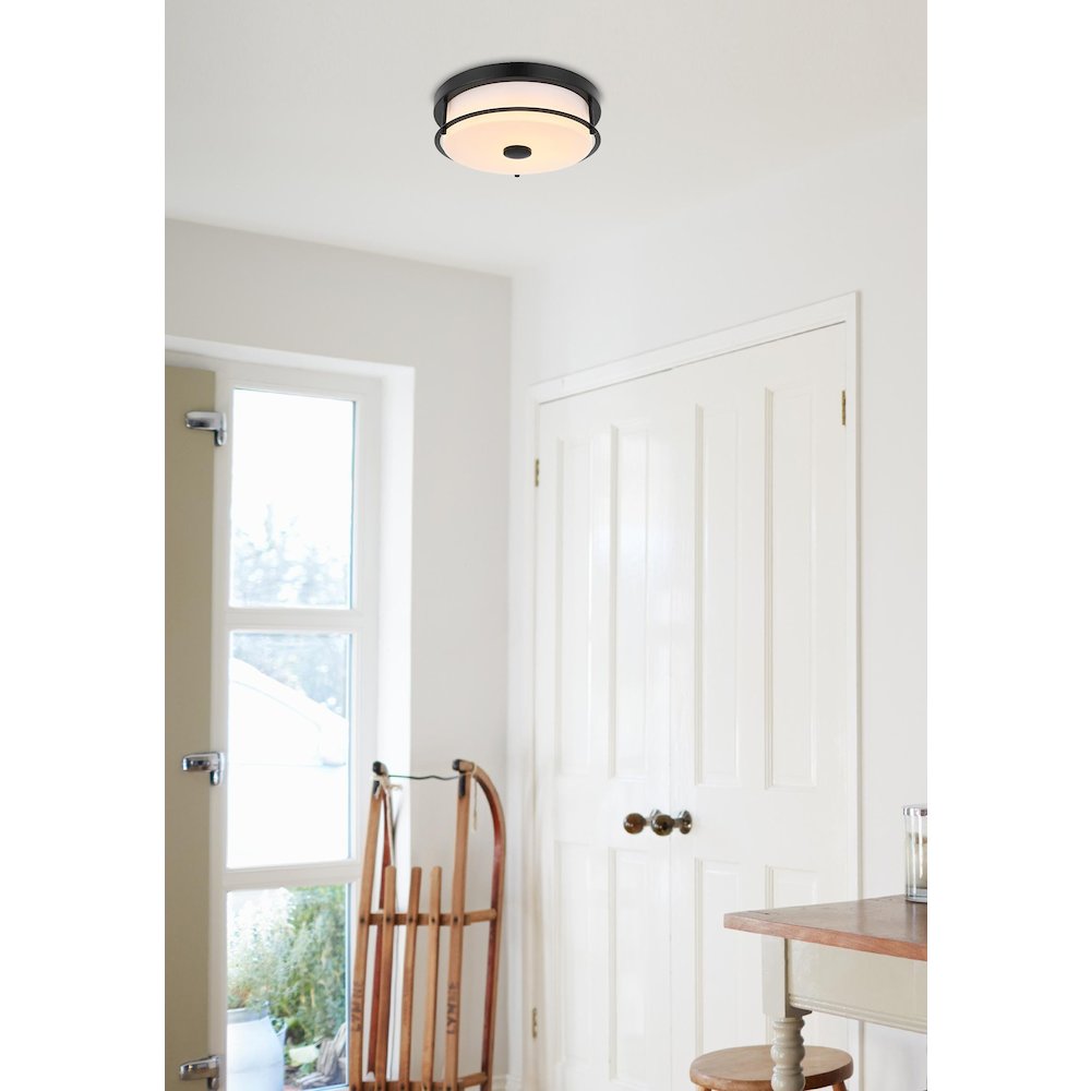 Kolson 12 Inch Led Flush Mount In Black. Picture 2