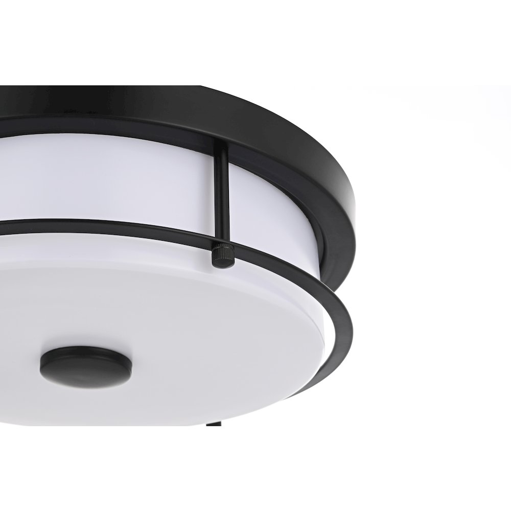 Kolson 12 Inch Led Flush Mount In Black. Picture 6