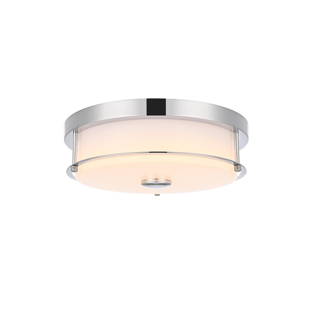 Kolson 12 Inch Led Flush Mount In Chrome. Picture 1
