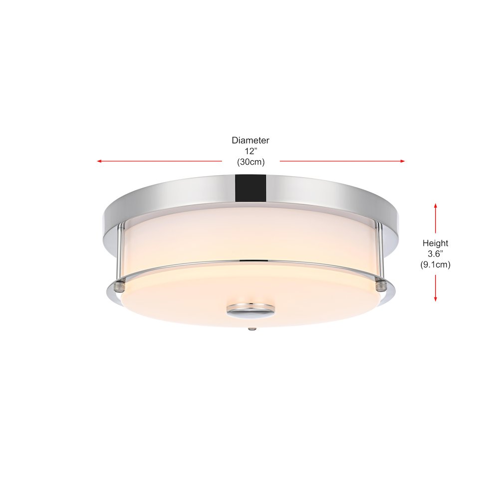 Kolson 12 Inch Led Flush Mount In Chrome. Picture 8