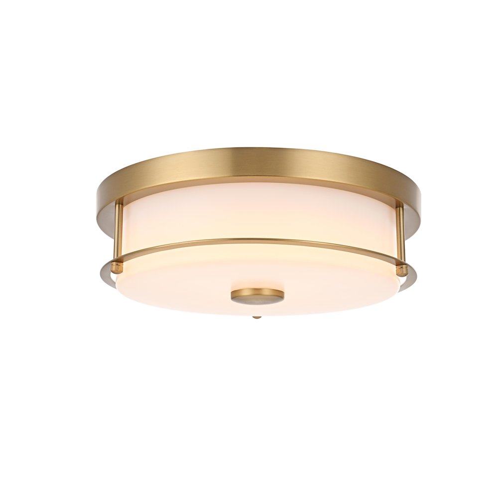 Kolson 12 Inch Led Flush Mount In Satin Gold. Picture 1
