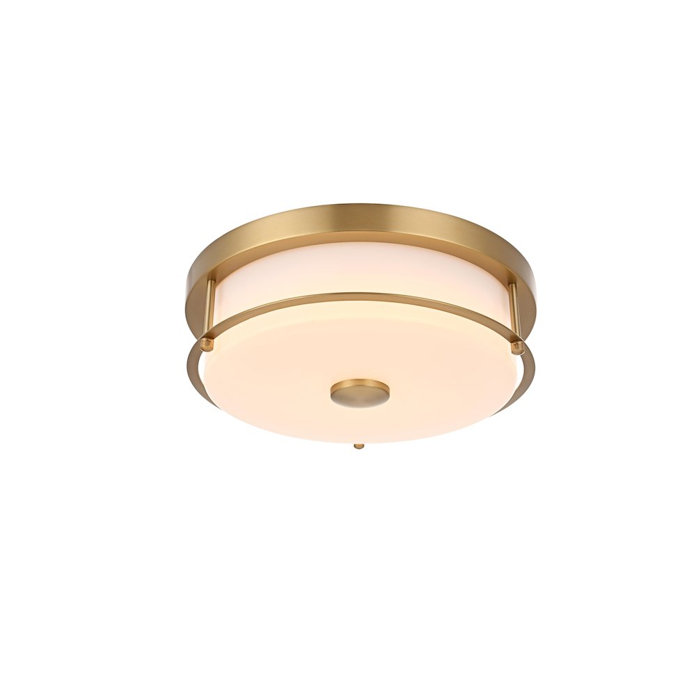 Kolson 12 Inch Led Flush Mount In Satin Gold. Picture 3