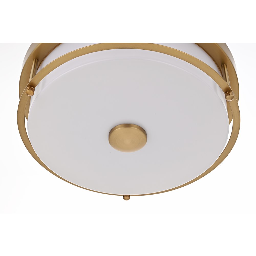 Kolson 12 Inch Led Flush Mount In Satin Gold. Picture 4