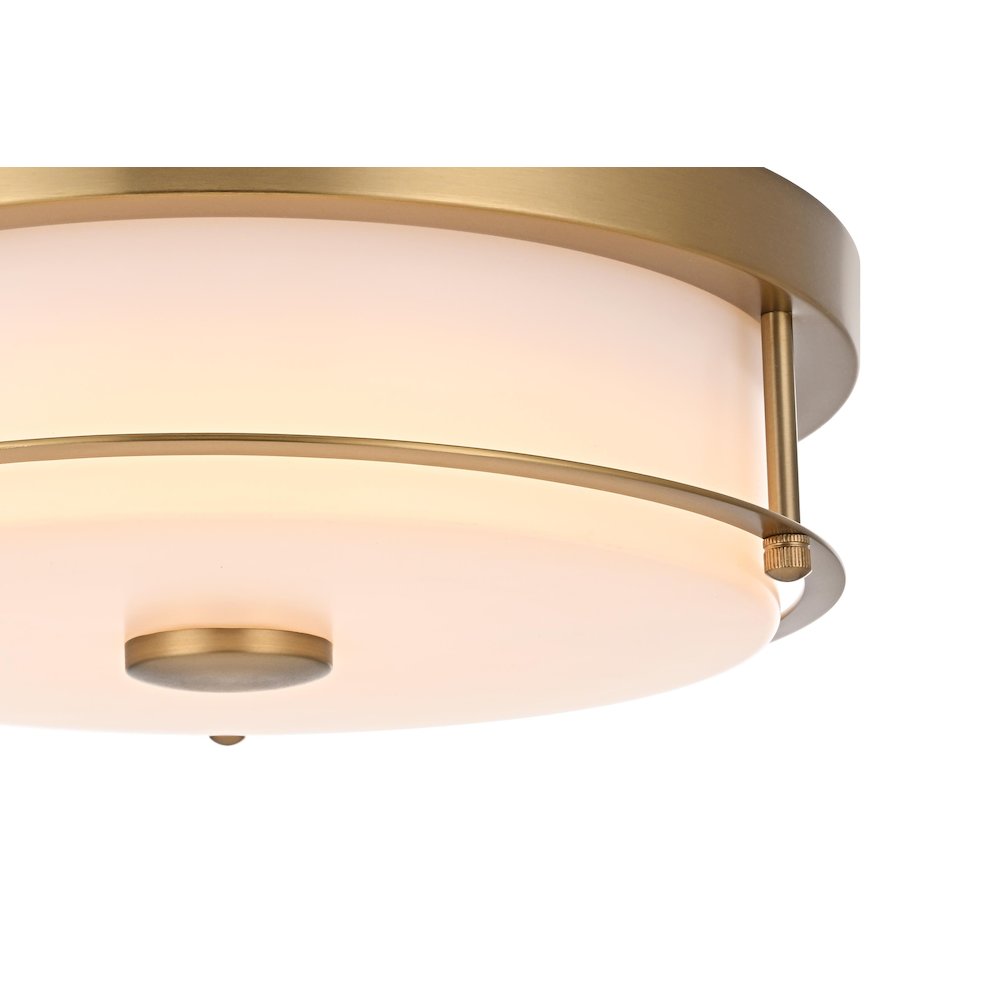 Kolson 12 Inch Led Flush Mount In Satin Gold. Picture 5
