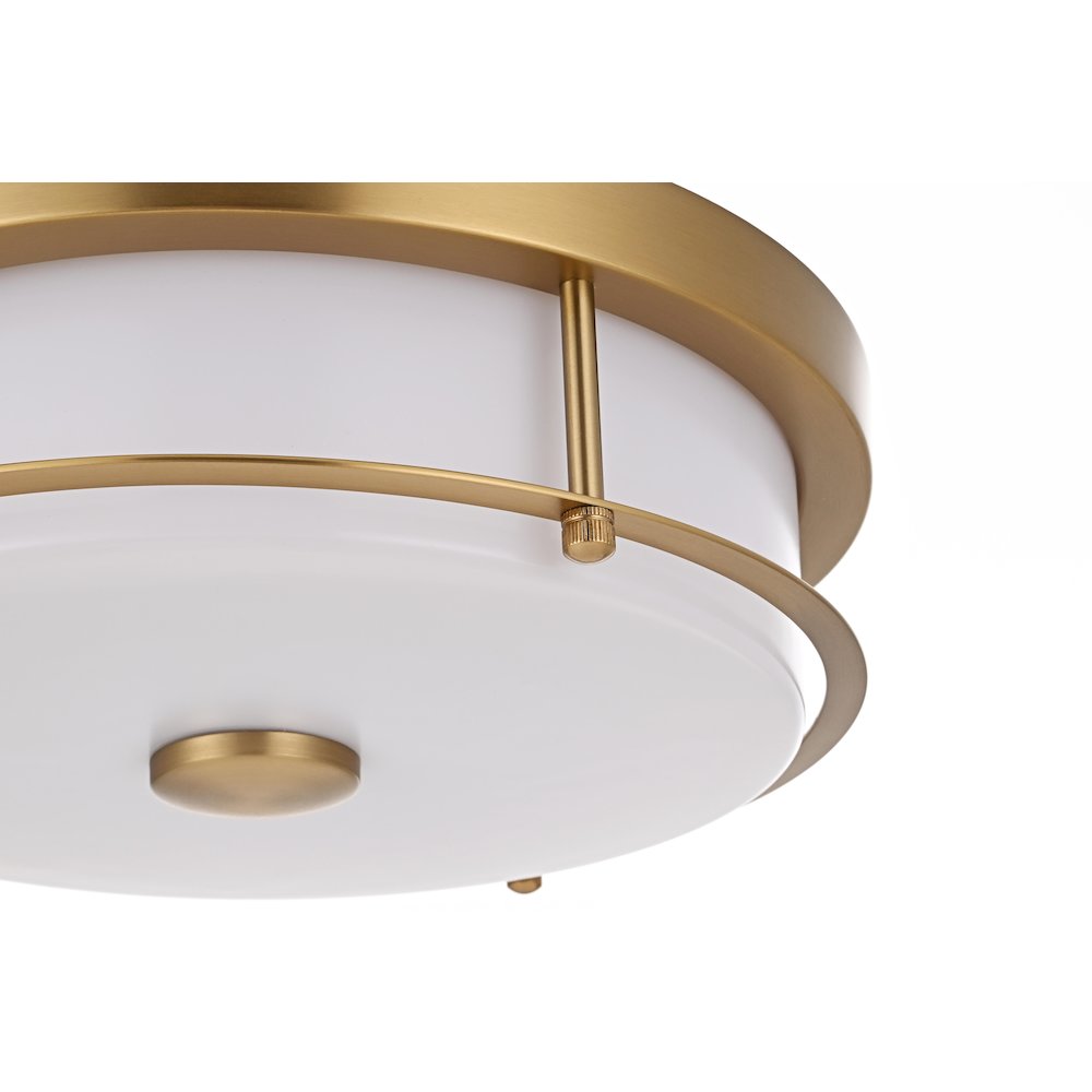 Kolson 12 Inch Led Flush Mount In Satin Gold. Picture 6