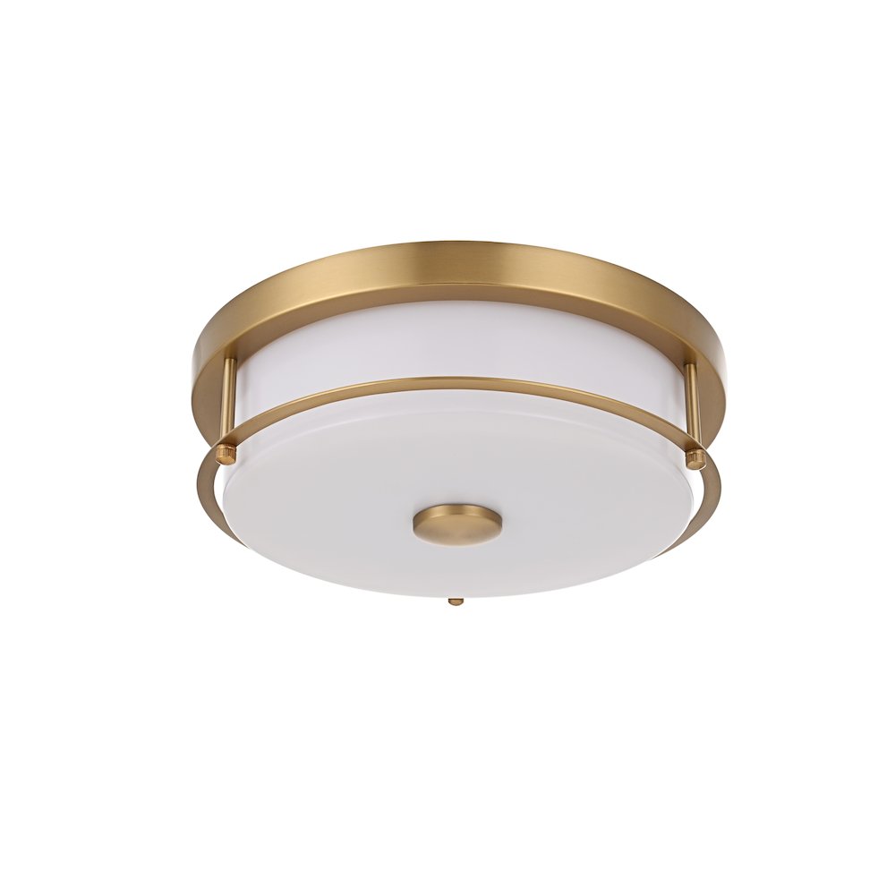 Kolson 12 Inch Led Flush Mount In Satin Gold. Picture 7
